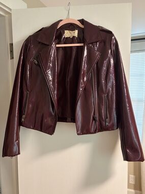 Bagatelle Leather Jacket - Burgundy